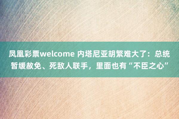 凤凰彩票welcome 内塔尼亚胡繁难大了：总统暂缓赦免、死敌人联手，里面也有“不臣之心”