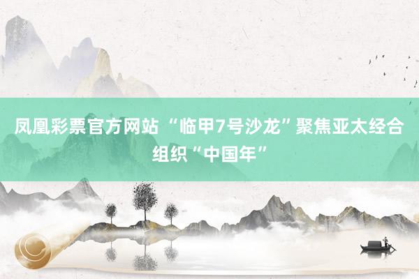 凤凰彩票官方网站 “临甲7号沙龙”聚焦亚太经合组织“中国年”