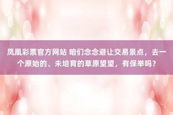 凤凰彩票官方网站 咱们念念避让交易景点，去一个原始的、未培育的草原望望，有保举吗？